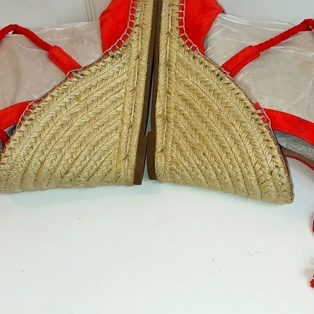 Joie Phyllis Suede Lace-Up Wedge Espadrille Sandal